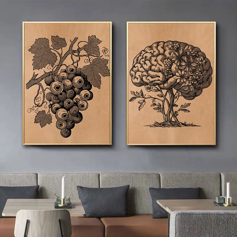 Retro Medicine Rural Anatomy A - Medical Lab Posters ulasan dan harga