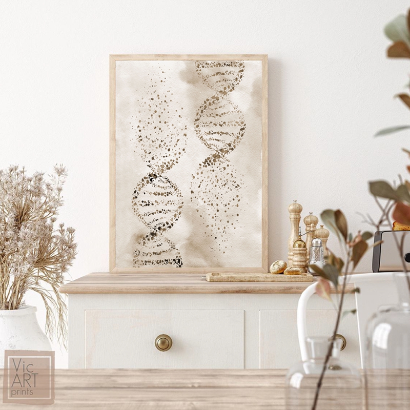 DNA Molecule Print Modern Medi - Medical Lab Posters ulasan dan harga