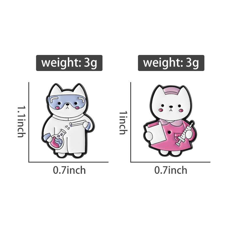 Nurse Lab Cats Enamel Pins Cus - Medical Lab Gifts ulasan dan harga